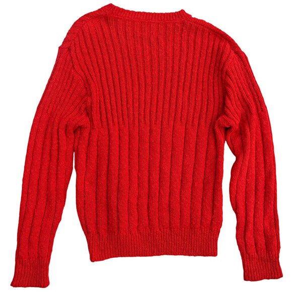 Vintage Woolrich Red Cotton Knit Sweater – Made in USA, Size XL - Picture 5 of 7